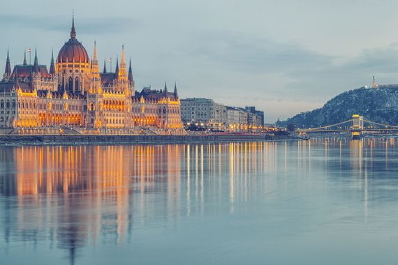 The Blue Danube running through Budapest, Hungary. Image: Getty.