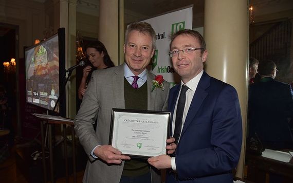 Honoree Timothy Egan with Consul General Ciaran Madden. Photo: Nuala Purcell