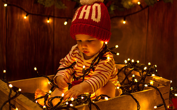 "Toddlers like to get tangled up in the lights!"