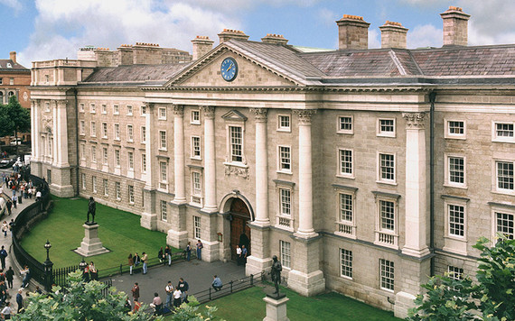 Trinity College Dublin facing into College Green.