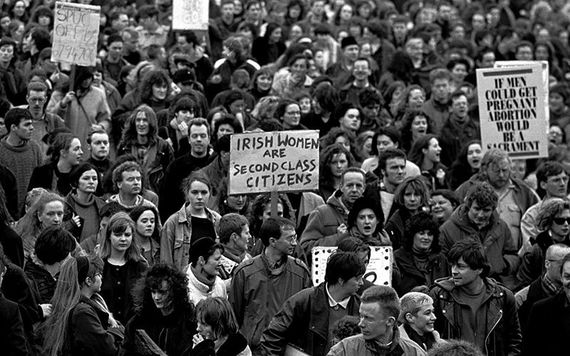 Protests in Dublin in 1992 over abortion laws in Ireland, nothing has changed since.