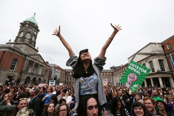 A weight has literally been lifted from the shoulders of the Irish people - change has arrived.
