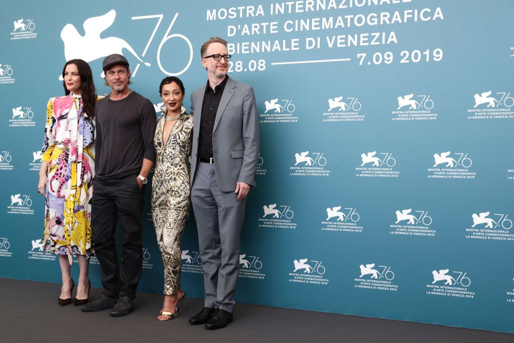 Liv Tyler, Brad Pitt, Ruth Negga and director James Gray attend the "Ad Astra" photocall during the 76th Venice Film Festival at Sala Grande on August 29, 2019 in Venice, Italy. (Photo by Vittorio Zunino Celotto/Getty Images)