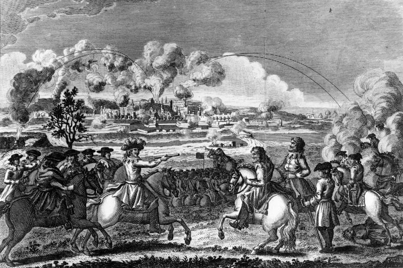 An artist's rendition of Oliver Cromwell storming Drogheda (Getty Images)