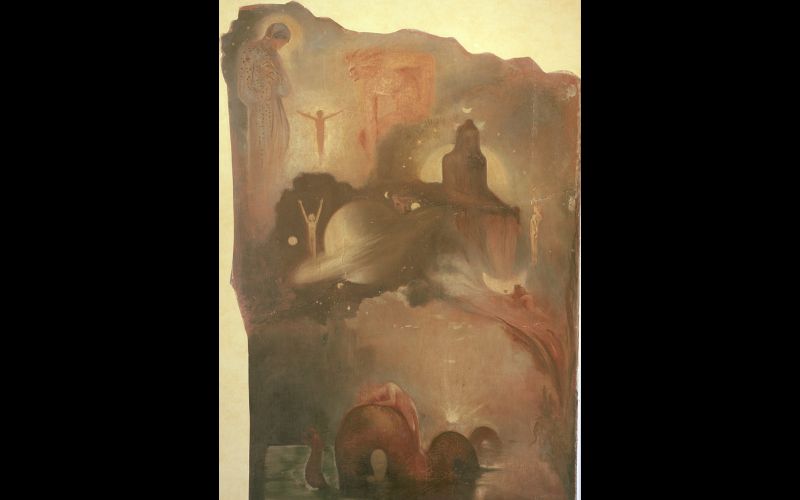 Mural painted by George William Russell as found at Ely Place, a meeting place for the Theosophical Society, which the painter frequented.