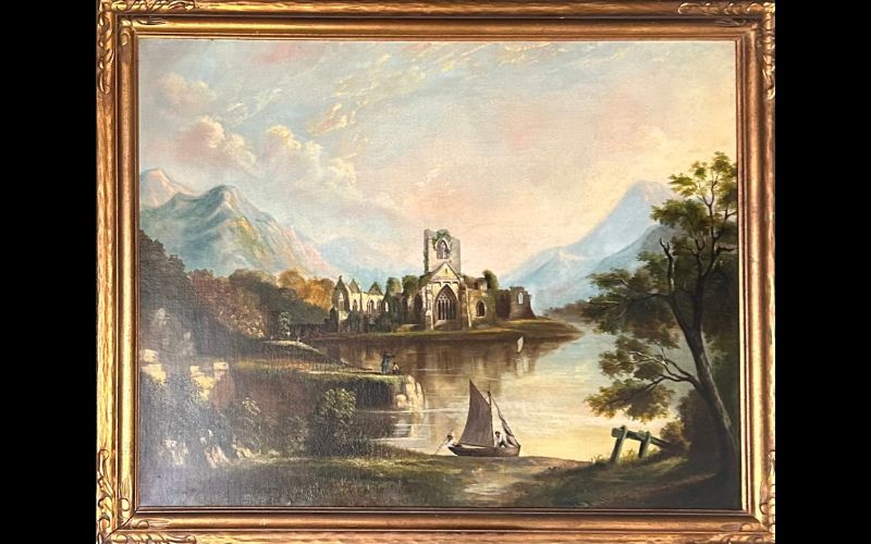 “Island Near Renvyle” Sarah E. Hanley, oil on canvas, c. 1935